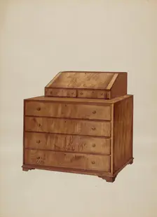 Scrutoir or Butler's Desk, c. 1936. Creator: Fred Weiss