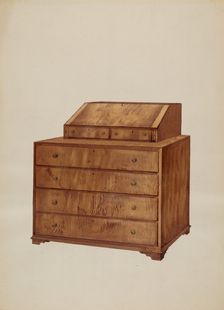 Scrutoir or Butler's Desk, c. 1936. Creator: Fred Weiss