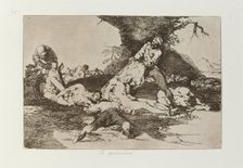 Se aprovechan.; Los Desastres de la Guerra, Madrid 1863. Creator: Francisco Goya