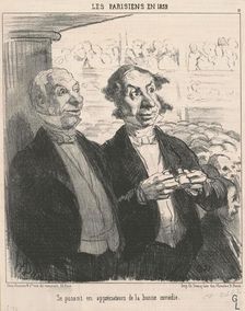 Se posant en appréciateur, 19th century. Creator: Honore Daumier