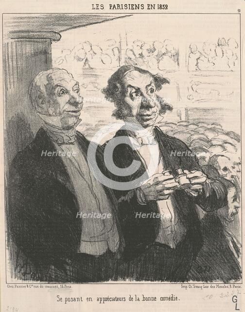 Se posant en appréciateur, 19th century. Creator: Honore Daumier.