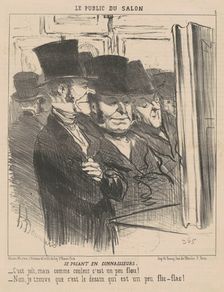 Se posant en connaisseurs, 1852. Creator: Honore Daumier