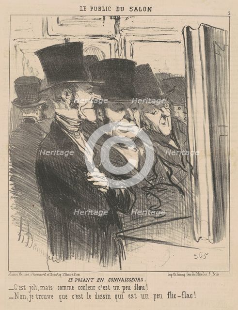 Se posant en connaisseurs, 1852. Creator: Honore Daumier.