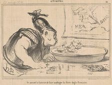 Se passant la fantaisie de faire naufrager la flotte Anglo-Française..., 19th century. Creator: Honore Daumier