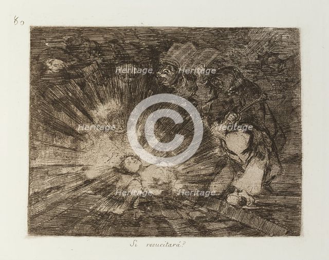 Se resucitará?; Los Desastres de la Guerra, Madrid 1863. Creator: Francisco Goya.