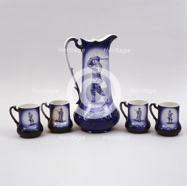 Set of beer mugs, c1900. Creator: Unknown.