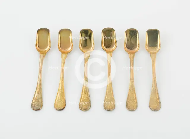 Set of Berry Spoons (10), Paris, 1789/1820. Creators: Martin-Guillaume Biennais, Pierre-Benoît Lorillon.