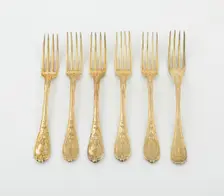 Set of Dessert Forks, Paris, 1789/1820. Creators: Martin-Guillaume Biennais, Pierre-Benoît Lorillon, François-Dominique Naudin