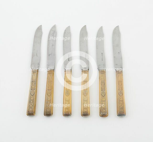 Set of Dessert Knives (10), Paris, 1789/1820. Creators: Martin-Guillaume Biennais, Pierre-Benoît Lorillon.