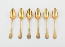 Set of Dessert Spoons (2), Paris, 1789/1820. Creators: Martin-Guillaume Biennais, Pierre-Benoît Lorillon, Francois-Dominique Naudin