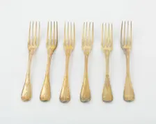 Set of Dinner Forks (10), Paris, 1789-1820. Creators: Martin-Guillaume Biennais, Pierre-Benoît Lorillon