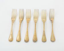 Set of Dinner Forks (10), Paris, 1789-1820. Creators: Martin-Guillaume Biennais, Pierre-Benoît Lorillon