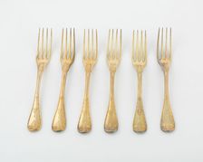 Set of Dinner Forks (14), Paris, 1789-1820. Creators: Martin-Guillaume Biennais, Pierre-Benoît Lorillon, Pietro Paola Spagna
