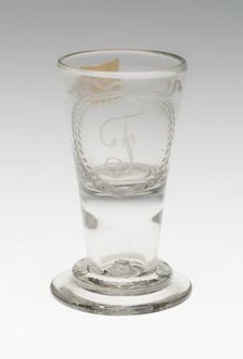 Set of Five Wine Glasses, Germany, c. 1800. Creator: Unknown