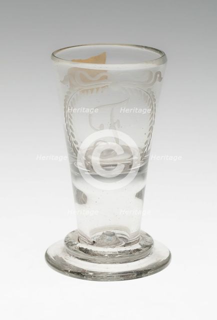 Set of Five Wine Glasses, Germany, c. 1800. Creator: Unknown.