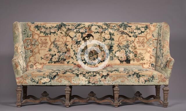 Set of Four Chairs and Settee, c. 1715. Creator: Royal Savonnerie Manufactory, Chaillot Workshops (French, est. 1627).