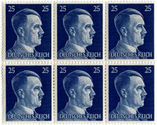 Set of postage stamps featuring Adolf Hitler (1889-1945), 1941-1942