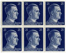 Set of postage stamps featuring Adolf Hitler (1889-1945), 1941-1942