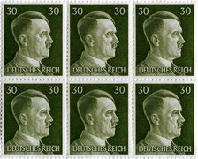 Set of postage stamps featuring Adolf Hitler (1889-1945), 1941-1942