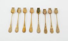 Set of Salt Spoons (10), Paris, 1789/1820. Creators: Martin-Guillaume Biennais, Pierre-Benoît Lorillon, Pietro Paola Spagna