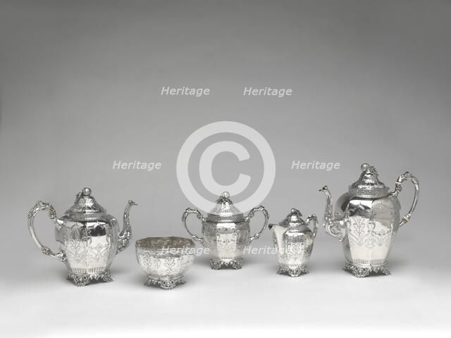 Set of silver tableware, 1852/64.  Creator: J.T. and E.M. Edwards.