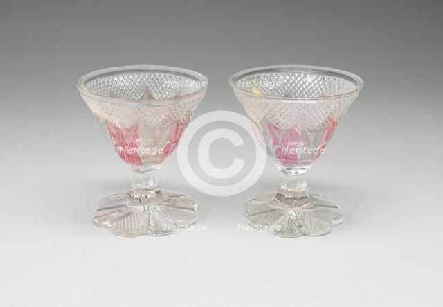 Set of Two Wine Glasses, Friesland, 19th century. Creator: Unknown.