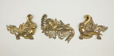 Set of Three Shrine Ornaments with Two Crocodiles (Makara) and a Serpent King..., 16th/17th cent. Creator: Unknown