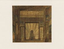 Set design for opera Les Mystères d'Isis by Wolfgang Amadeus Mozart