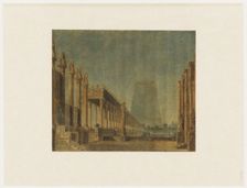 Set design for opera Les Mystères d'Isis by Wolfgang Amadeus Mozart