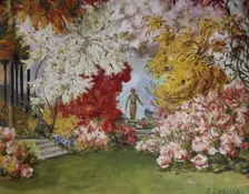Set design for opera Parsifal by Richard Wagner, 1882