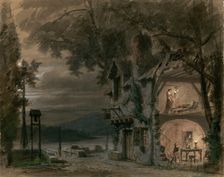 Set design for opera Rigoletto by Giuseppe Verdi. Paris, Théâtre national de l'Opéra, 1885