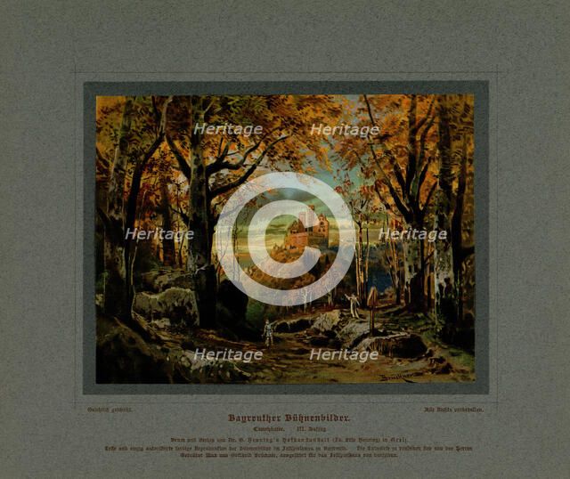 Set design for Opera Tannhäuser by Richard Wagner. Creator: Brückner, Max (Maximilian) (1836-1919).