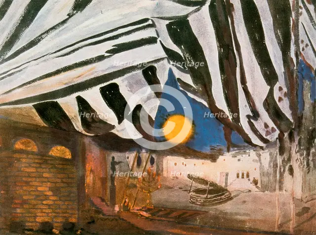 Set design for Oscar Wilde's Salome, late 19th/early 20th century. Artist: Leon Bakst
