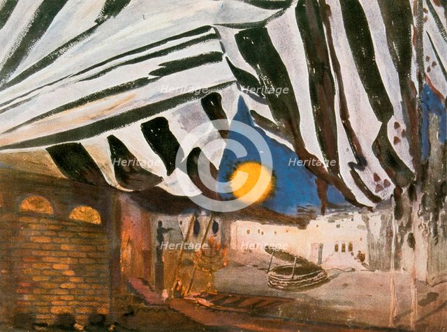 Set design for Oscar Wilde's Salome, late 19th/early 20th century. Artist: Leon Bakst
