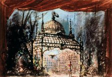 Set design for Mozart's The Magic Flute, 1863