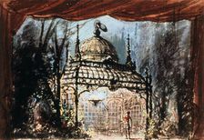 Set design for Mozart's The Magic Flute, 1863