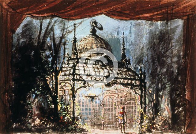 Set design for Mozart's The Magic Flute, 1863. Artist: Unknown