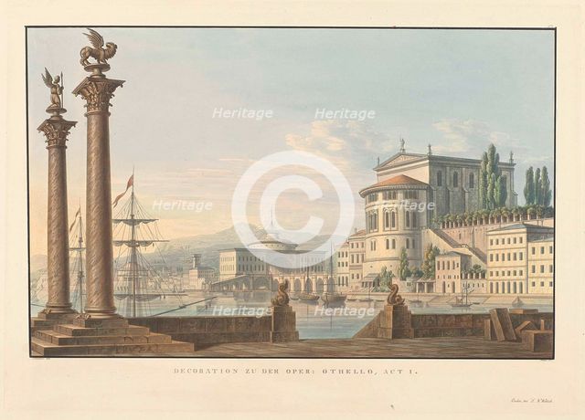 Set design for the Opera Otello by Gioachino Rossini, 1824.