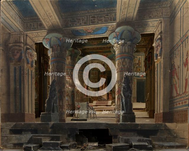 Set design for the Opera Aida by Giuseppe Verdi, Paris, Théâtre national de l'Opéra, 22.03.1880, 188