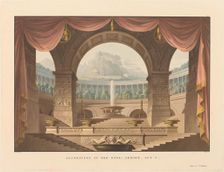 Set design for the Opera Armide by Christoph Willibald Gluck, 1824