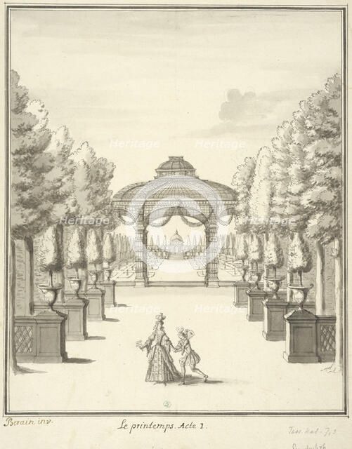 Set design for the opera-ballet Les Saisons by Pascal Collasse, between 1693 and 1697. Creator: Jean Berain.