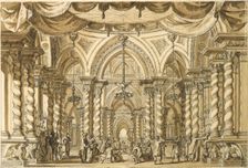 Set design for the Opera Bellérophon by Jean-Baptiste Lully, 18th century