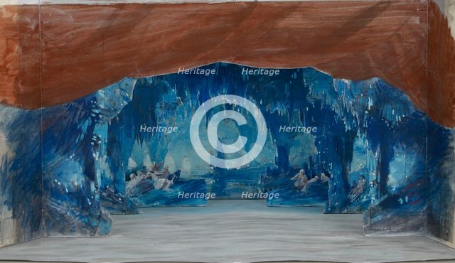 Set design for the Opera Don Carlos by Giuseppe Verdi. Paris, Théâtre de l'Opéra-Le Peletier, 11.03.