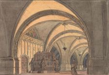 Set design for the Opera Ernani by Giuseppe Verdi, 1863