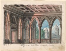 Set design for the Opera Ernani by Giuseppe Verdi
