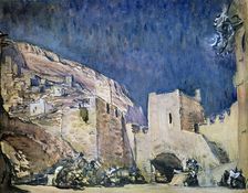 Set design for the Opera Judith by Alexander Serov, 1907. Artist: Valentin Serov