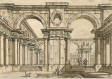Set design for the Opera La clemenza di Tito (The Clemency of Titus) by Wolfgang Amadeus Mozart, 18t