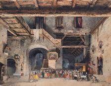 Set design for the Opera La forza del destino by Giuseppe Verdi. Creator: Ferrario, Carlo (1833-1907)