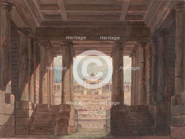 Set design for the Opera Poliuto by Gaetano Donizetti.