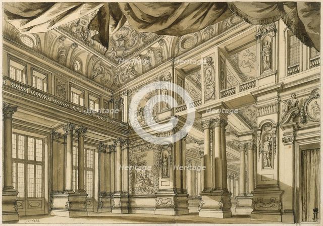 Set design for the Opera Scipione (Scipio) by George Frideric Handel, 18th century.